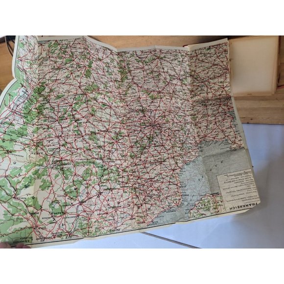 NAGEL'S FRANCE TRAVEL GUIDE Vintage 1956 w/ Maps of Paris & Country Red Rare - Picture 11 of 16